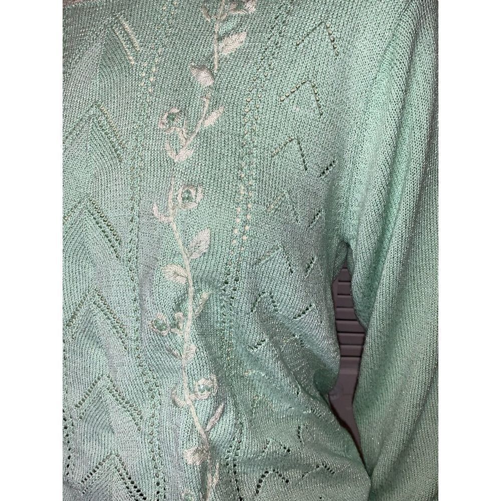 Vintage Pastel Embroidered Knit Sweater Large‎ - Picture 11 of 16